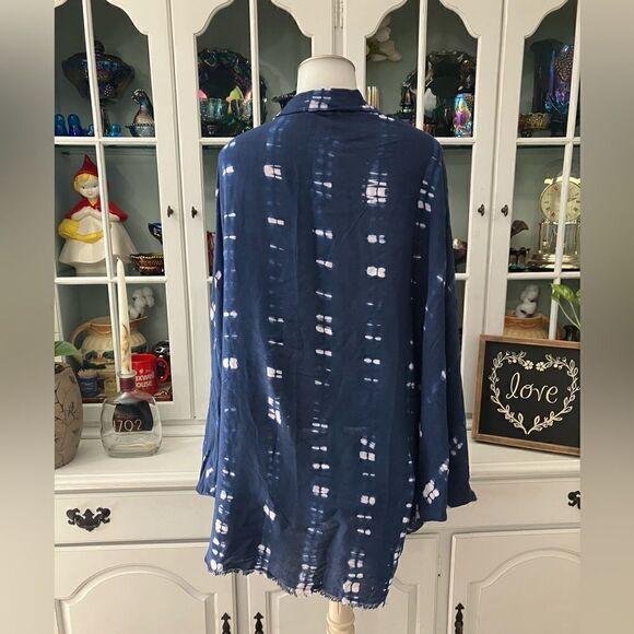 Blue & White Wrap One Size - Picture 3 of 4